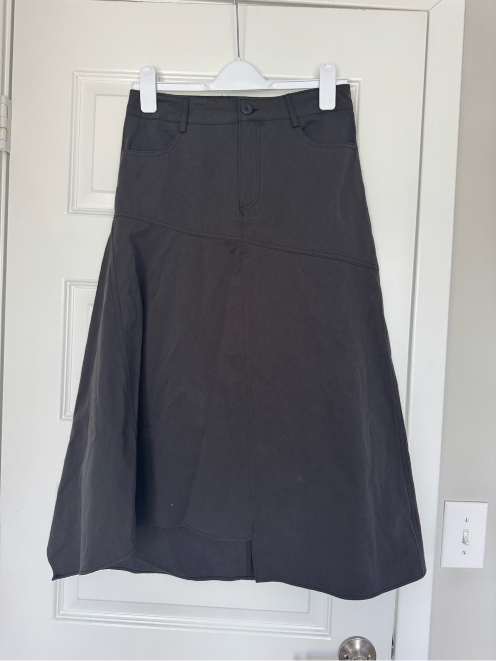 Zara Black A-Line Flared Midi Skirt